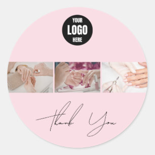 Zwart & Wit Nail Tech Logo Sticker
