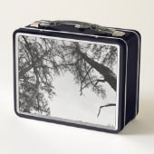Zwart-wit Natuur Tree Forest Lunchbox (Achterkant)