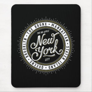 Zwart-wit New York City Logo Muismat