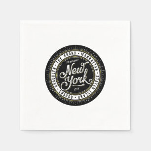 Zwart-wit New York City Logo Servet