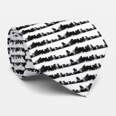 Zwart Wit New York City Panorama Stropdas (Opgerold)