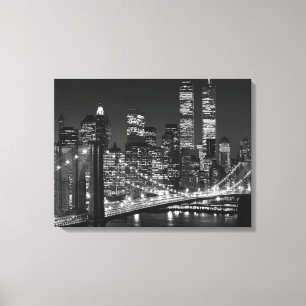 Zwart & Wit New York City Verpakt Canvas Afdruk