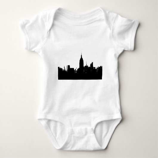 Zwart Wit New York Silhouet Romper (Voorkant)