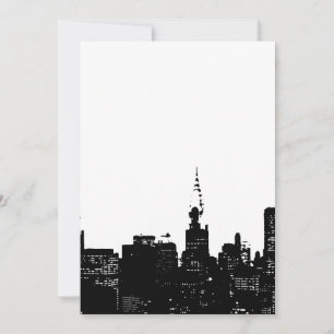 Zwart & Wit Nieuwe Uitnodiging uit New York
