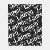 Zwart & Wit Nieuwigheid Voetbal Fleece Deken (Voorkant)