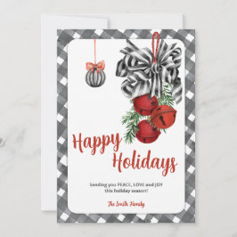 Zwart-wit Noël Kerstkaart