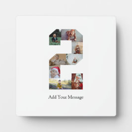 Zwart-wit nummer 2 fotocollage fotoplaat