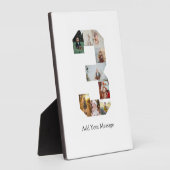 Zwart-wit Nummer 3 Fotocollage Fotoplaat (Zijkant)