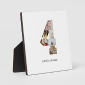 Zwart-wit nummer 4 fotocollage fotoplaat (Voorkant)