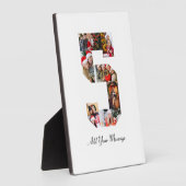 Zwart-wit nummer 5 fotocollage fotoplaat (Zijkant)