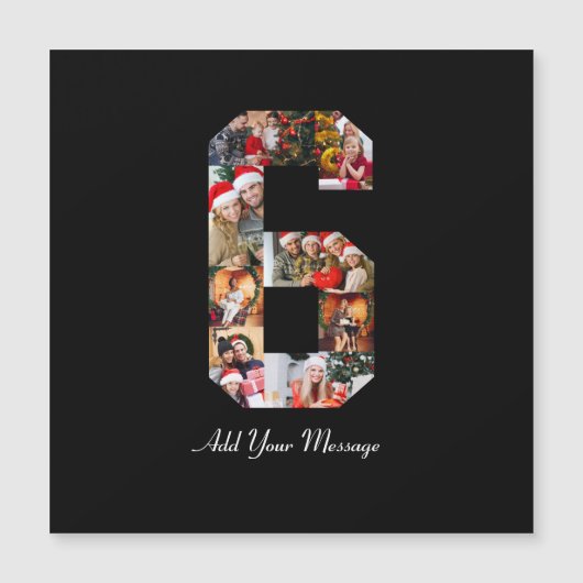 Zwart-wit nummer 6 fotocollage (Voorkant)