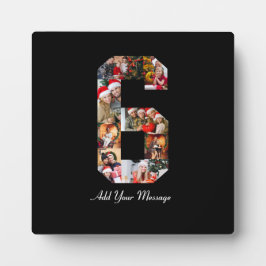 Zwart-wit nummer 6 fotocollage fotoplaat