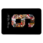 Zwart-wit Nummer 6 Fotocollage Magneet (Horizontaal)