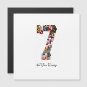 Zwart-wit nummer 7 fotocollage (Voorkant / Achterkant)