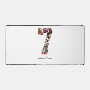 Zwart-wit nummer 7 fotocollage bureaumat