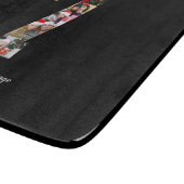 Zwart-wit nummer 7 fotocollage snijplank (Hoek)