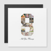 Zwart-wit nummer 8 fotocollage (Voorkant / Achterkant)