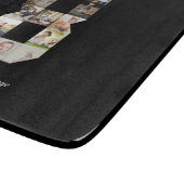 Zwart-wit nummer 8 fotocollage snijplank (Hoek)