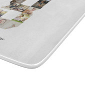 Zwart-wit nummer 8 fotocollage snijplank (Hoek)