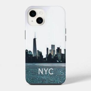 Zwart-wit NYC Telefoon Case iPhone 14 Hoesje