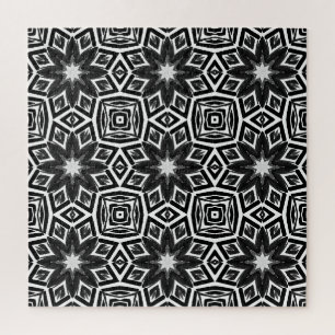 Zwart-wit octagoon legpuzzel