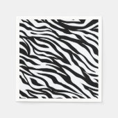 Zwart-wit Oerwoud Zebra Pattern Print Servet (Voorkant)