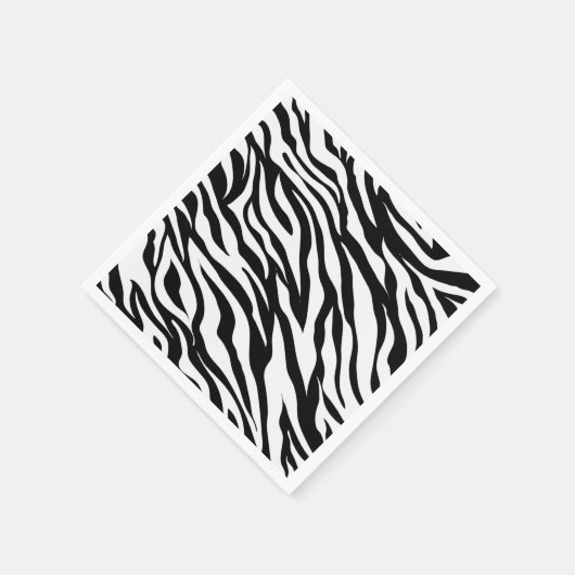 Zwart-wit Oerwoud Zebra Pattern Print Servet (Hoek)