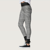 Zwart-wit of aangepaste kleur gestreept leggings (Links)
