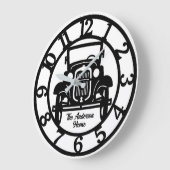 Zwart-wit oldtimer grote klok (Hoek)
