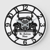 Zwart-wit oldtimer grote klok (Voorkant)