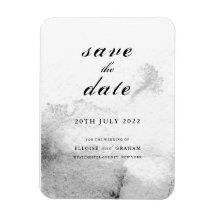 Zwart-wit ombre-kalligrafie Save the Date
