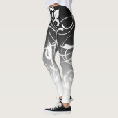 Zwart-wit ombre Swirl Leggings (Links)