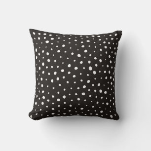 Zwart-wit omgekeerd Dalmatisch drukwerk/patroon Kussen