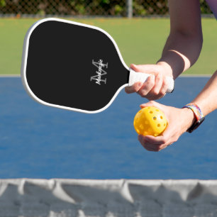 Zwart-wit omgekeerde kleuren Elke zijde Monogram Pickleball Paddle