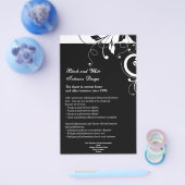 Zwart-wit omgekeerde spiraal Flyer of Programma (Enkel)