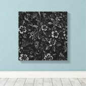 Zwart wit omhulsel, bloem Colorado canvas (Insitu (Houten vloer))