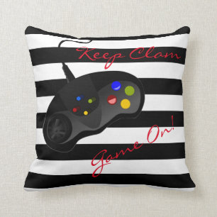 Zwart-wit Omkeerbaar Gokken van Strepen Kussen