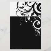 Zwart-wit omkeerbare brochure of programma (Achterkant)