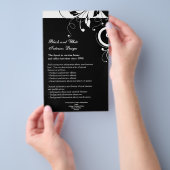 Zwart-wit omkeerbare brochure of programma (Hand)