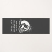 Zwart Wit One-legged King Pigeon Yoga Pose Logo Yogamat (Voorkant (horizontaal))