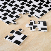 Zwart-wit onmogelijke geometrische puzzel (Zijkant)