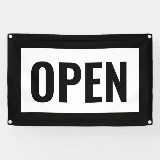 ZWART & WIT OPEN TEKEN SPANDOEK (Horizontaal)