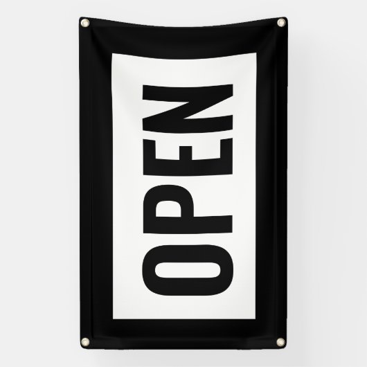 ZWART & WIT OPEN TEKEN  SPANDOEK (Verticaal)