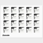 Zwart-wit opslaan Datum Vierkante Sticker (Vel)
