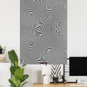 Zwart-wit optisch Poster voor verlichting tegen li (Thuiskantoor)