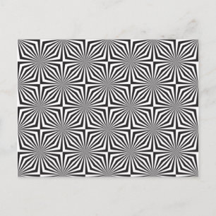 Zwart-wit optische illusie briefkaart