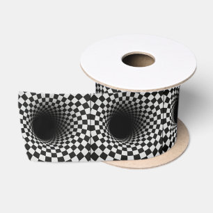 Zwart-wit optische illusie gat lint