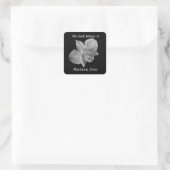 Zwart & Wit Orchidee Boekplaat Sticker (Tas)