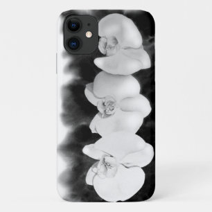 Zwart wit orchidee schilderij tropische bloemen iPhone 11 hoesje