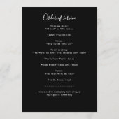 Zwart-wit Orde van de Dienst Foto Memorial Programma (Achterkant)